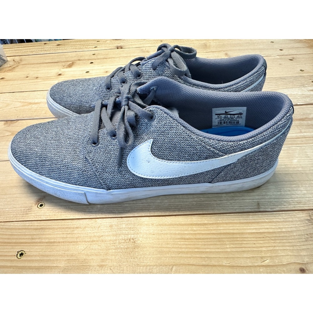 Nike SB Portmore II Solarsoft Grey White Skate Shoes Mens 10.5